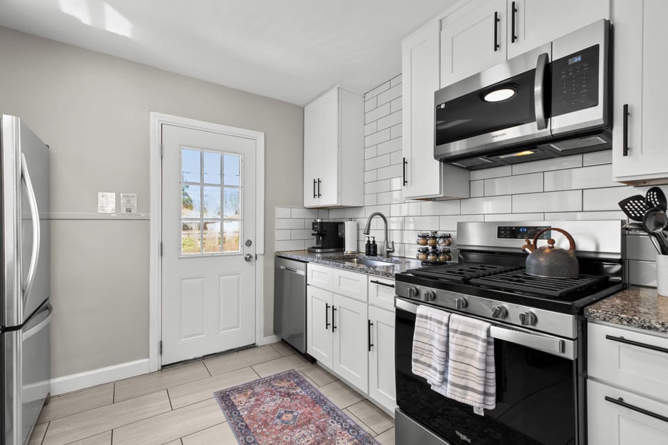 Kitchen stocked with everything you'll need to cook your favorite meals