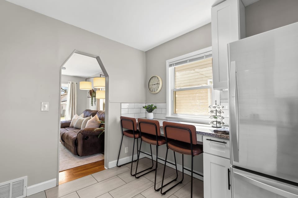 Breakfast nook & coffee bar are ready for your enjoyment