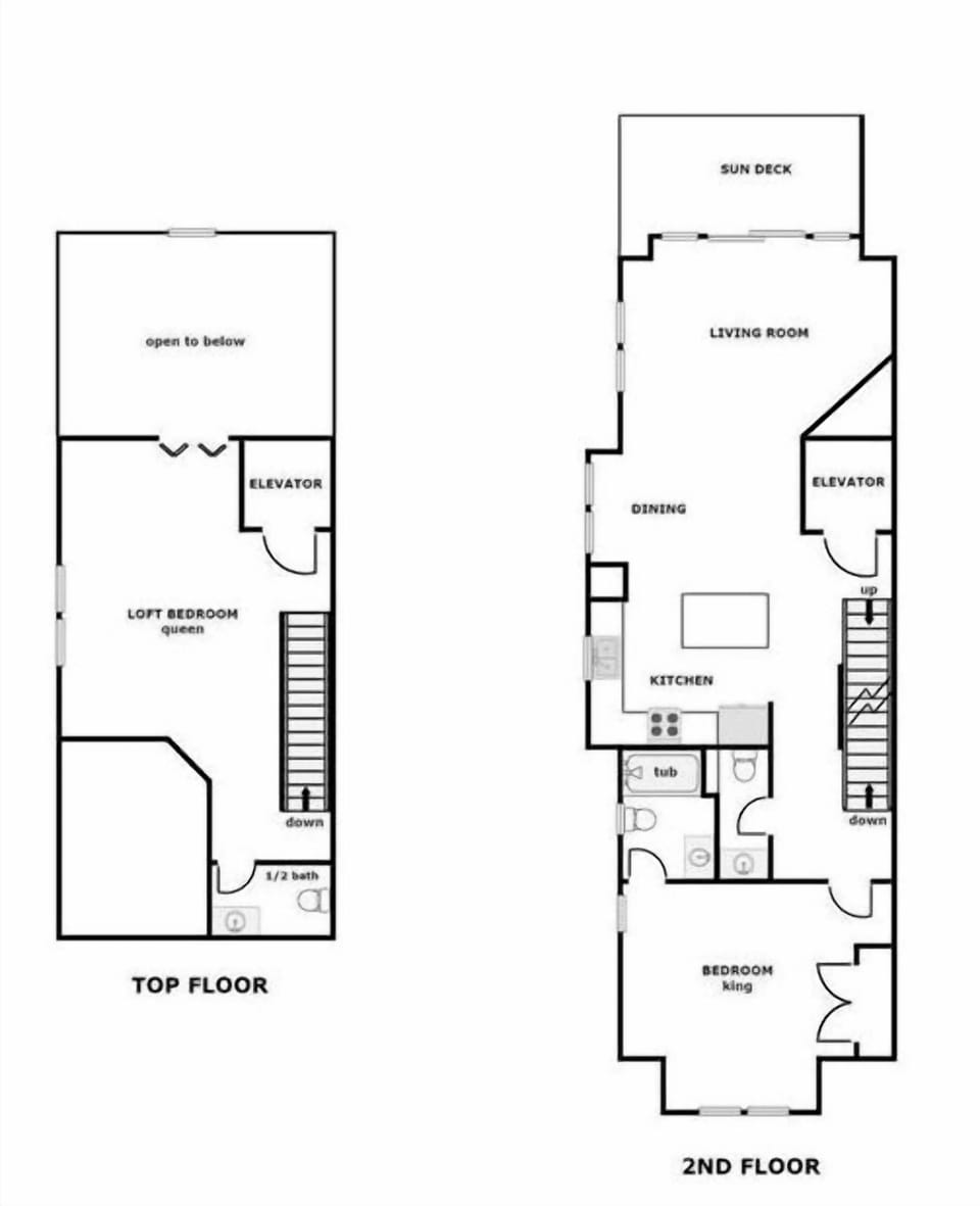 Sea-Renity NOW Floor Plan - Top & 2nd Floors