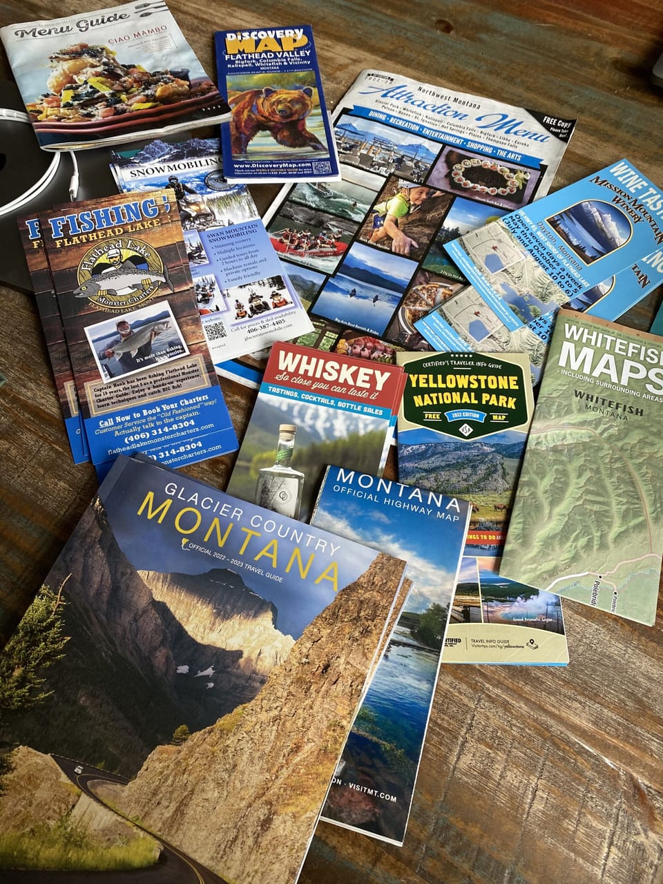 Brochures provided for adventure ideas