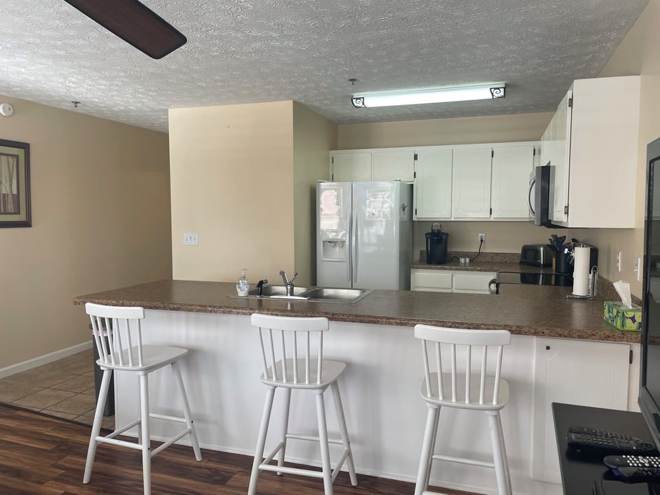 Kitchen/bar area from living room.