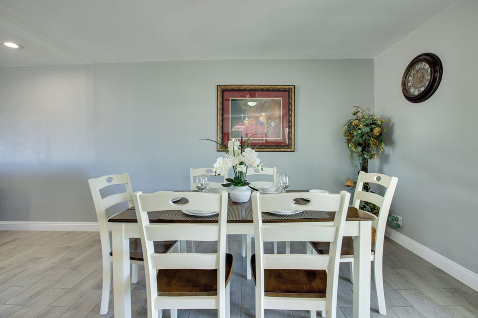 Dining Area | Dishware/Flatware | High Chair | Trash Bags/Paper Towels