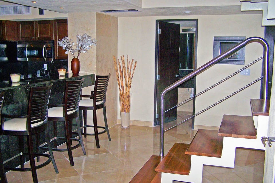 Breakfast Bar, Powder Room in Background