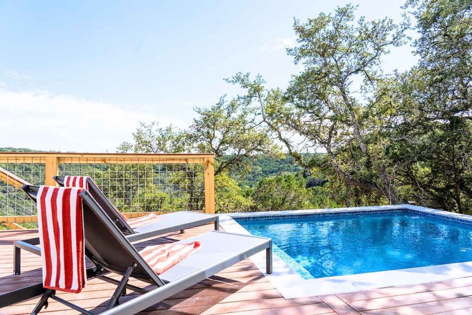 Scenic Canyon Lake views + a dreamy heated pool = the perfect getaway.