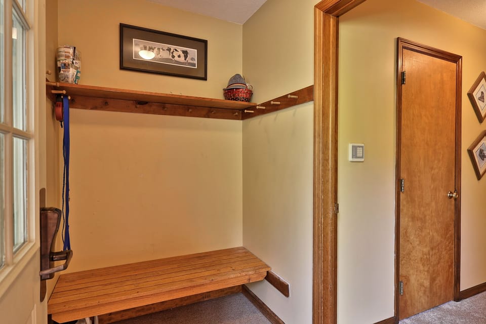 Foyer with room for ski boots coats and winter gear