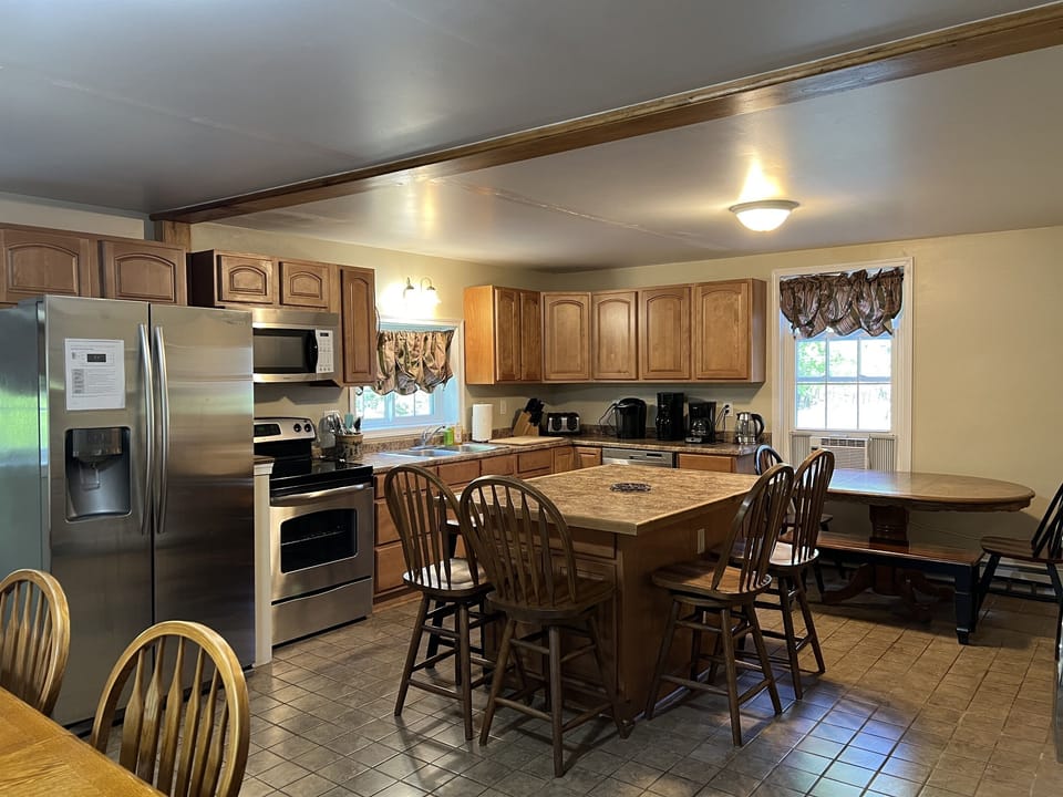 Large eat-in kitchen.