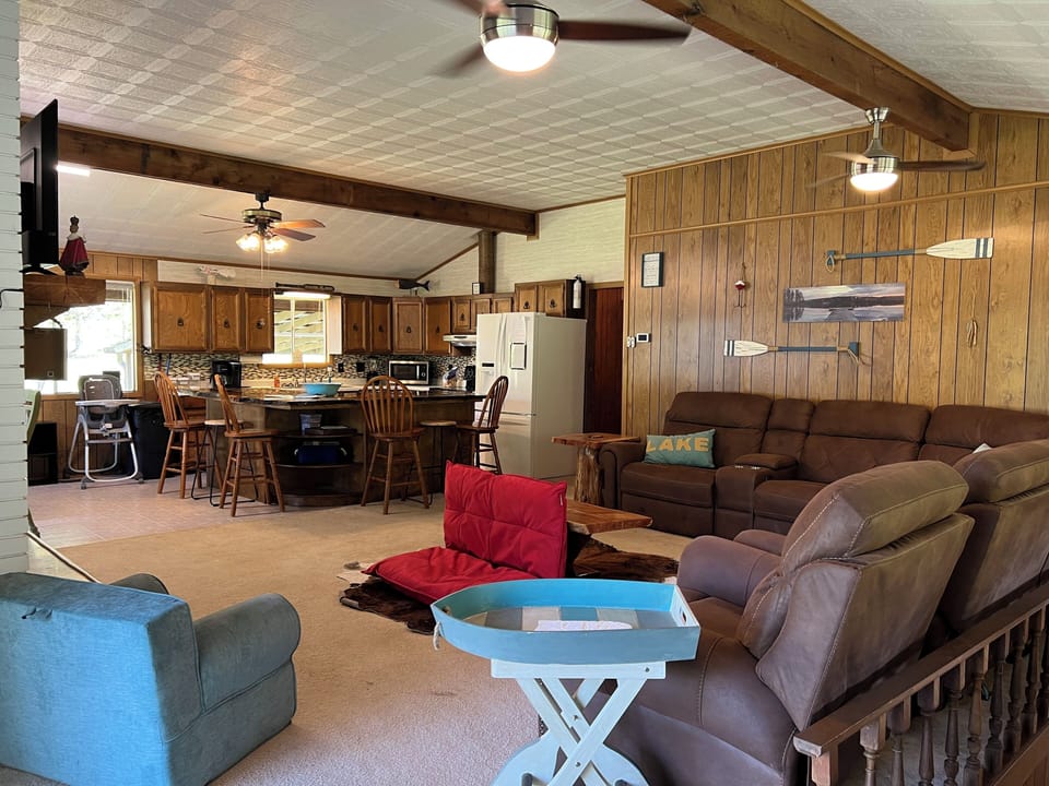 Upstairs living room & kitchen.