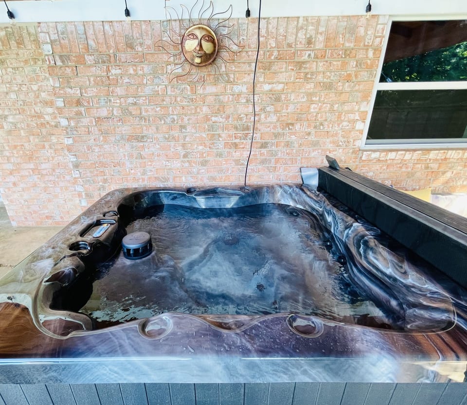 Take a relaxing evening dip on chilly days.