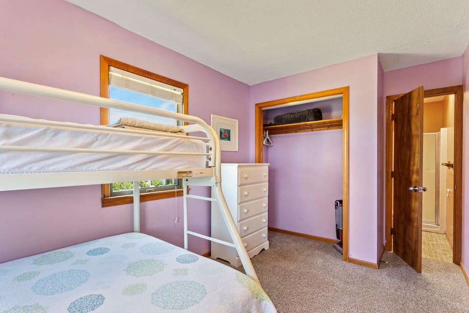 The Bunk Bedroom with a Pyramid Bunk and a Twin Bunk is perfect for the kids!