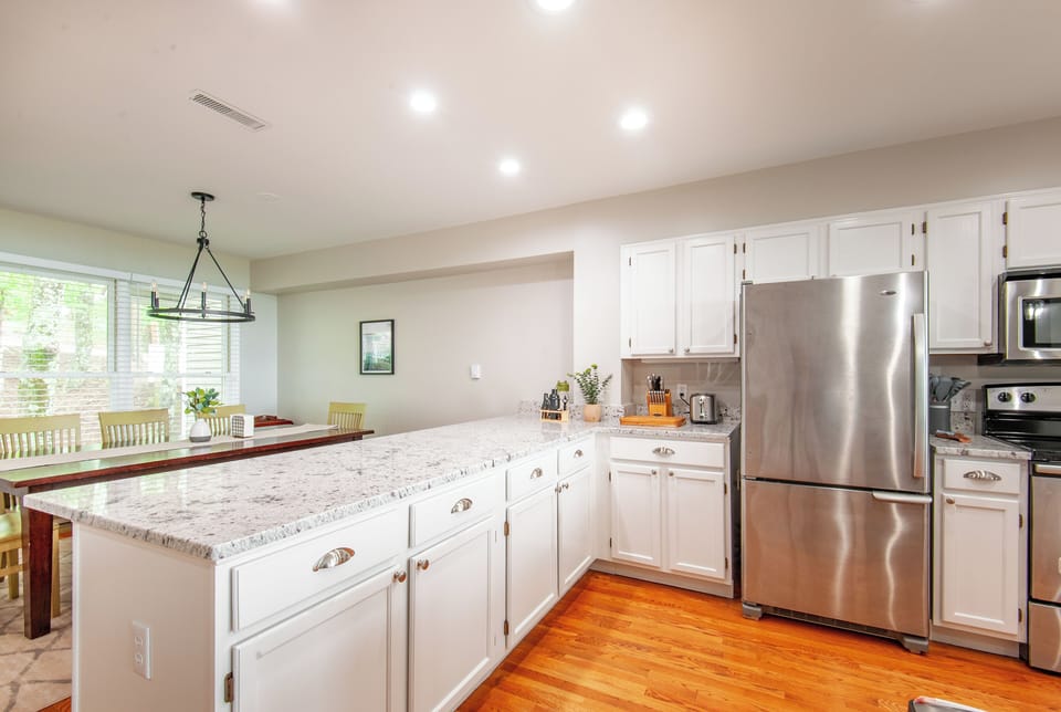 Kitchen bar areas with cocktail tools.