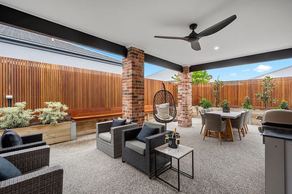 Alfresco outdoor area with Webber BBQ 