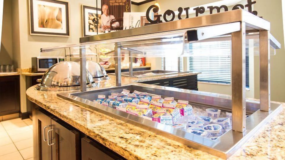 Help yourself to snacks and chilled beverages anytime.