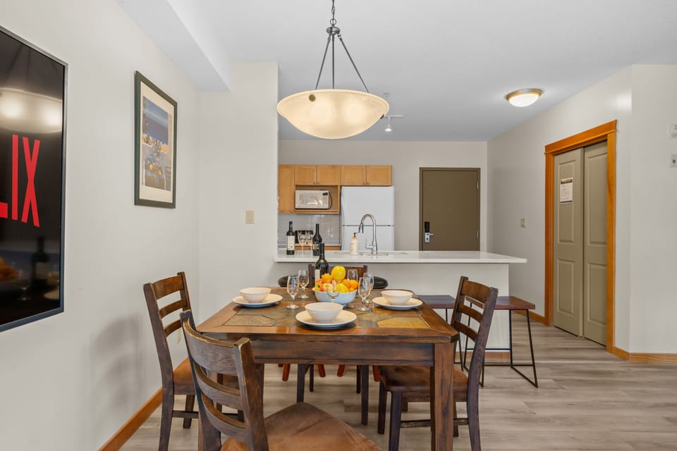 Living room and kitchen