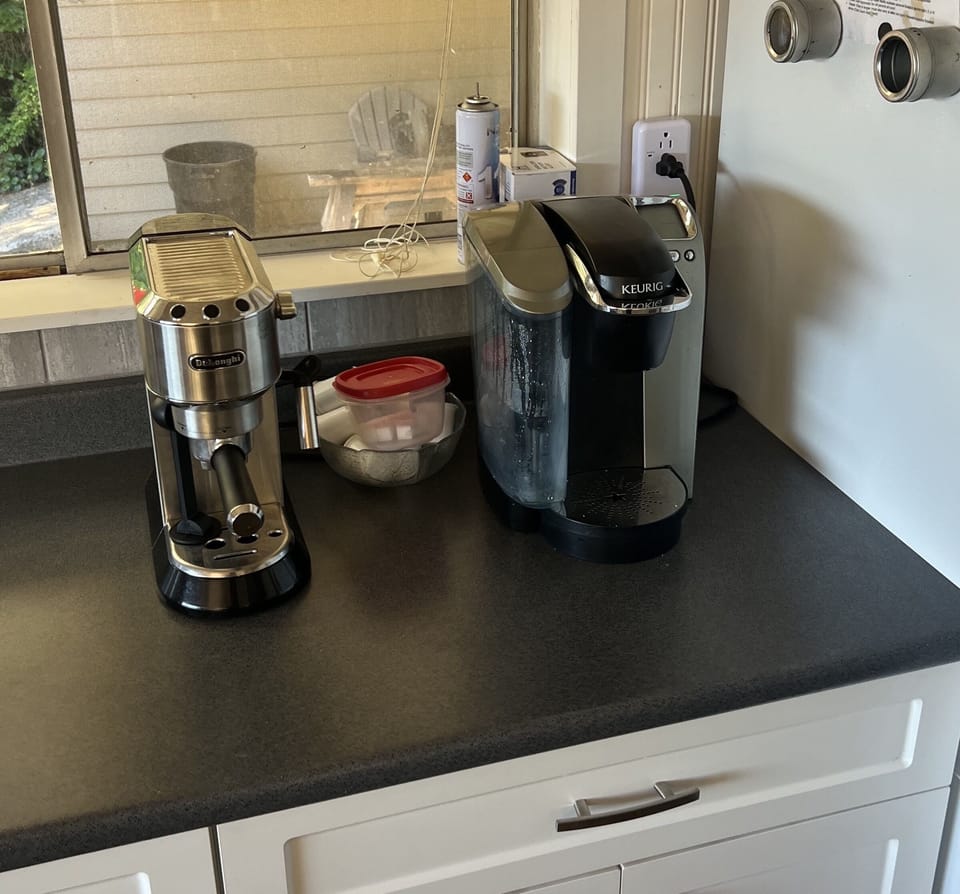 Start the day off right with a Keurig coffee or Latté.