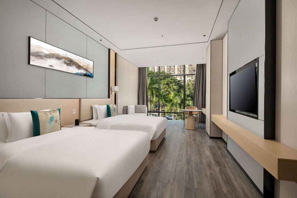 Superior Room, 2 Double Beds, Non Smoking | Iron/ironing board, WiFi (free), bed sheets