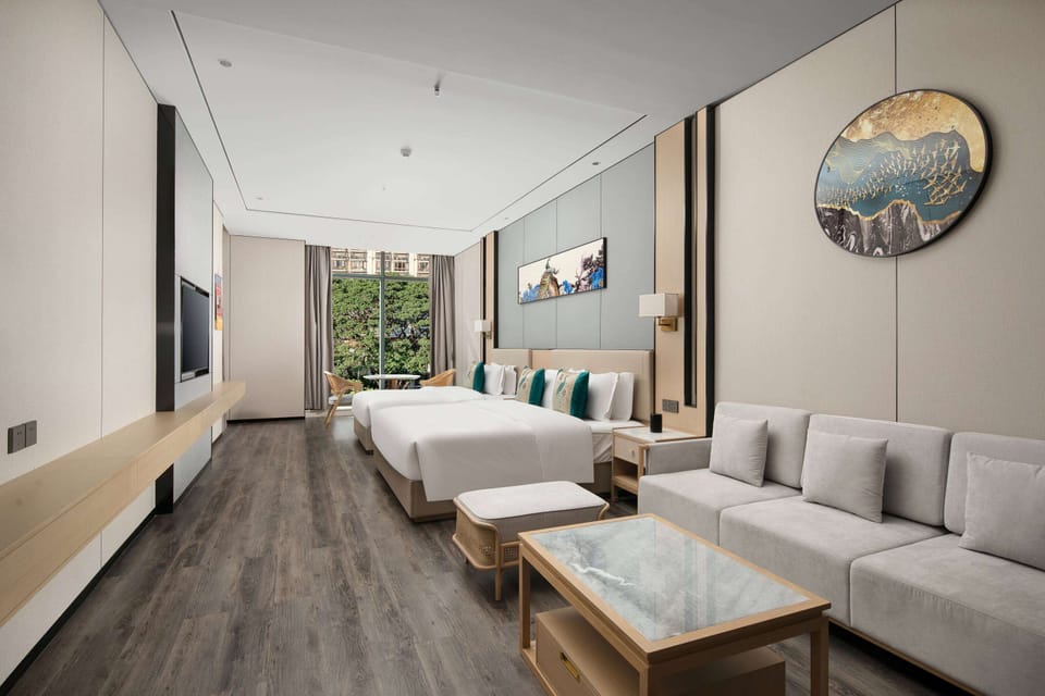 Family Room, Multiple Beds, Non Smoking | Iron/ironing board, WiFi (free), bed sheets