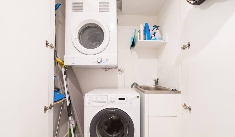 Laundry has separate washer and dryer