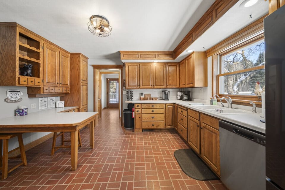 The kitchen has nearly all of the tools and utensils you need to cook for your whole group! We recently updated the appliances.The kitchen has nearly all of the tools and utensils you need to cook for your whole group! We recently updated the appliances.