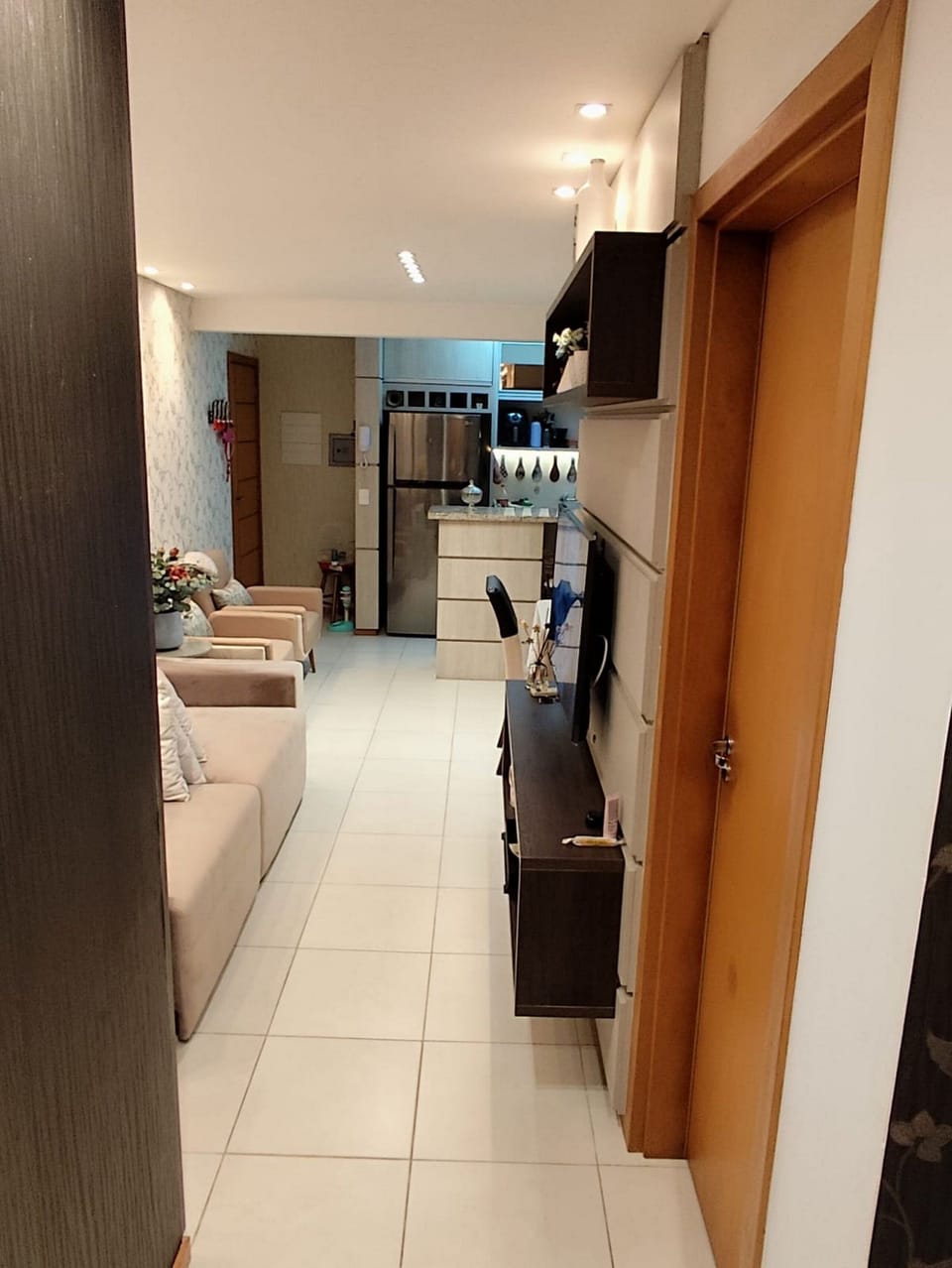 Premium Apartment | Living area | 56-inch LED TV with digital channels, TV, toys