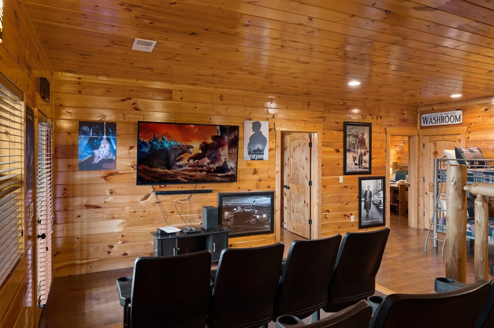 You'll love watching movies from our theatre style chairs.