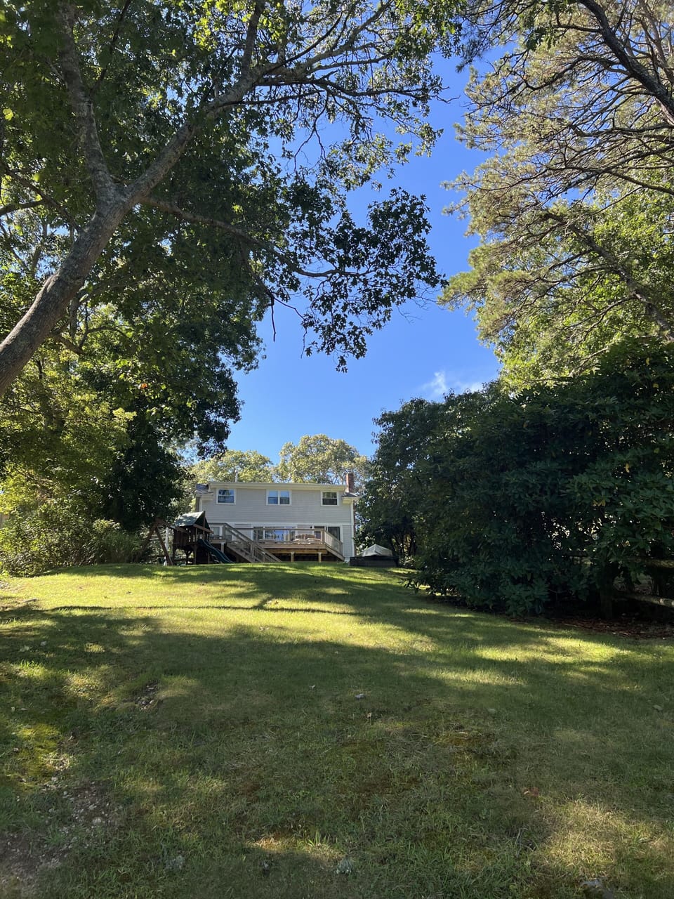 View of the house from the pond