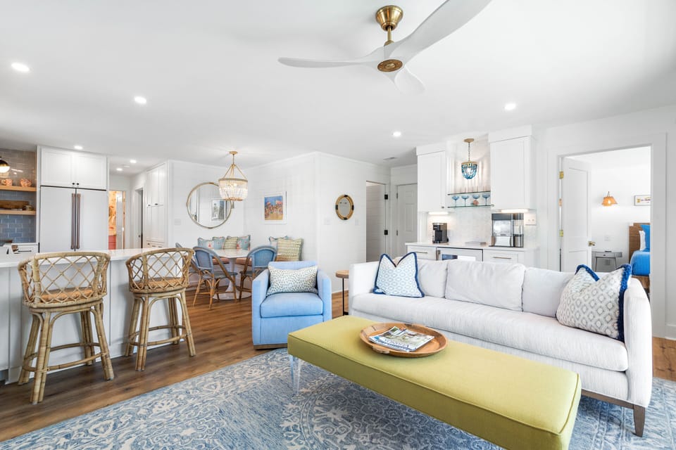 The open floorpan keeps everyone connected