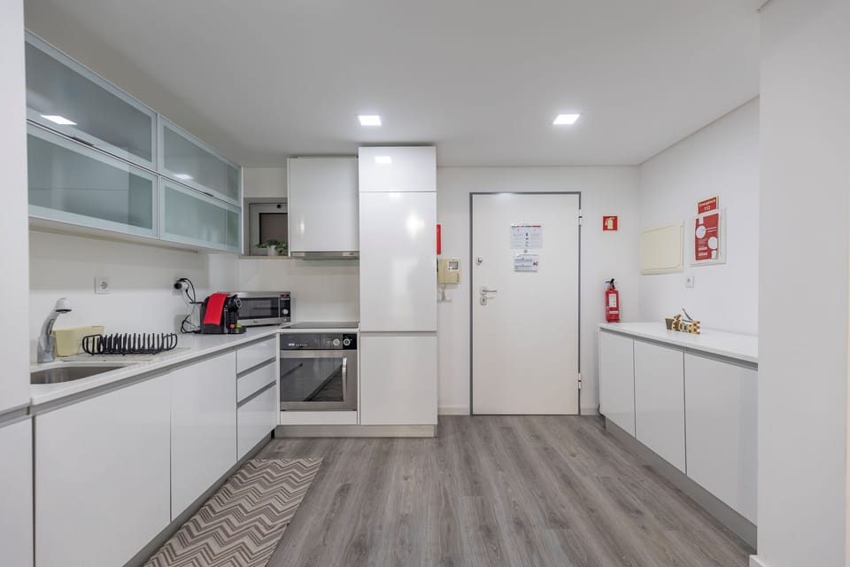Apartment | Private kitchen | Full-size fridge, microwave, oven, stovetop