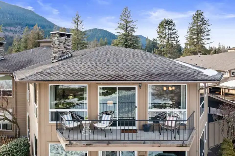 Large balcony with views