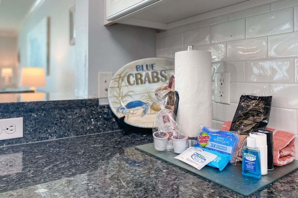 Cook, dine, and enjoy! This vacation home features a fully-stocked kitchen and thoughtful starter supplies to enhance your stay from day one.