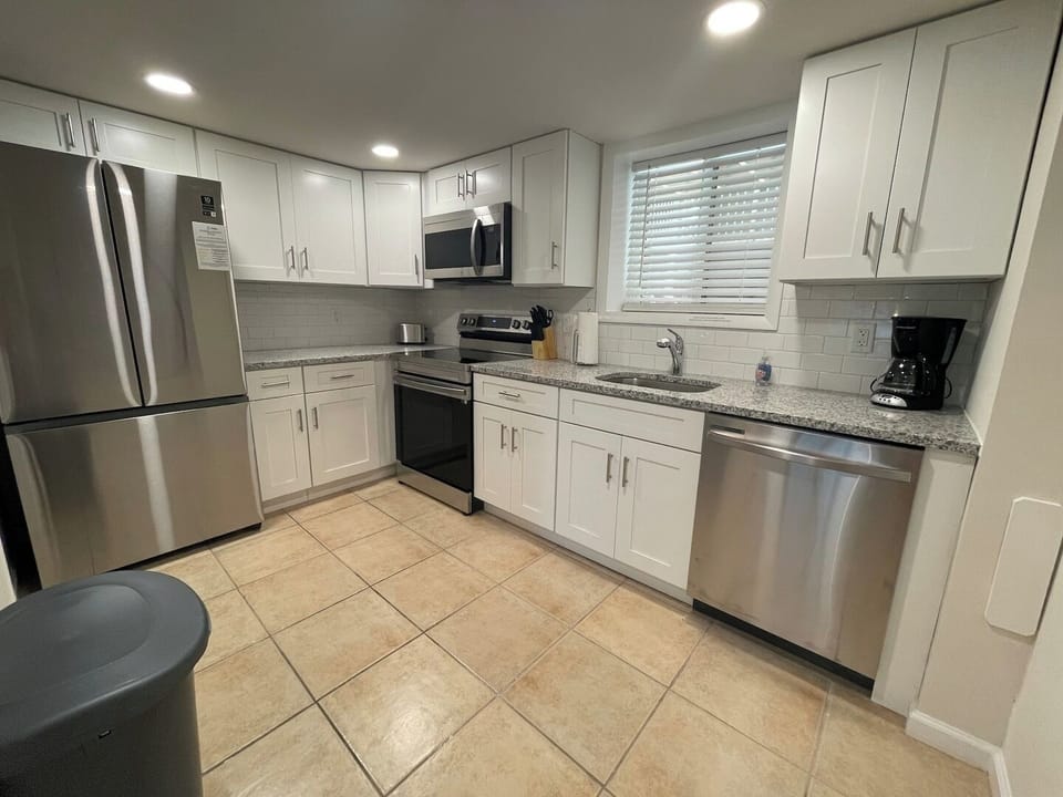 Fully Equipped Kitchen featuring all new appliances 