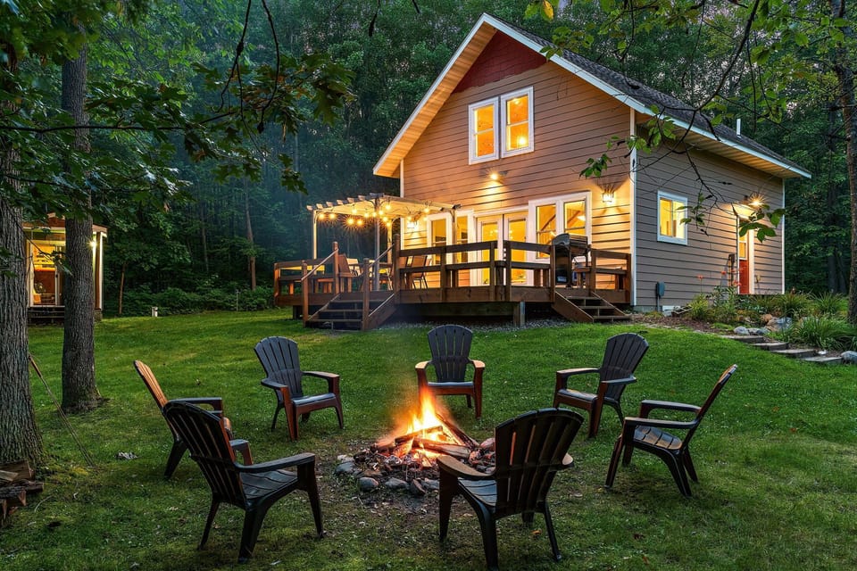 Enjoy a relaxing evening around the fire pit with family and friends