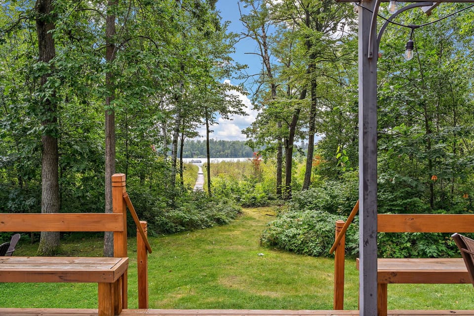 Enjoy lake views from the deck