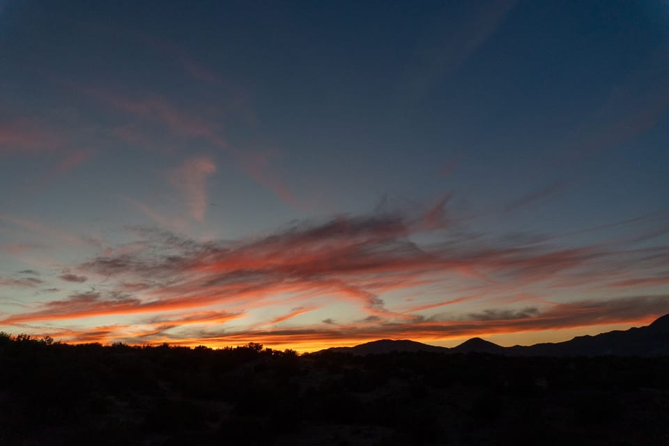 The most epic sunsets give way to vast dark skies loaded with stars.
