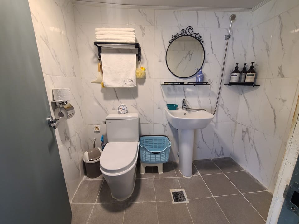 Classic House | Bathroom | Shower, designer toiletries, hair dryer, heated floors