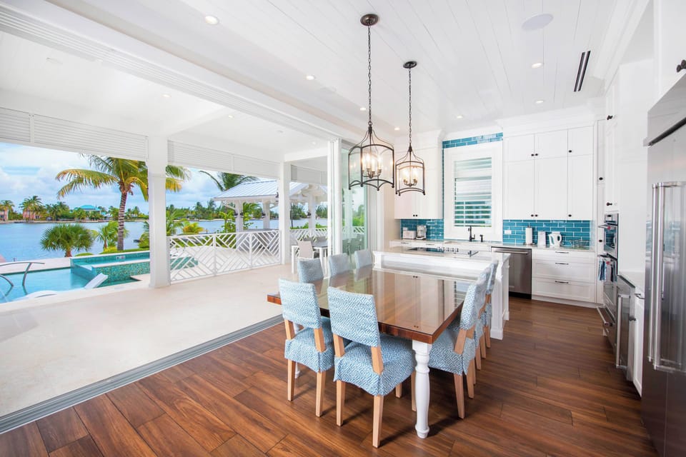 Open kitchen with modern appliances.