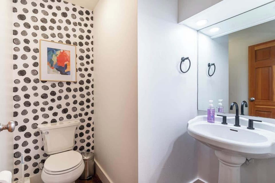Half bath on the main floor so nobody has to run upstairs.