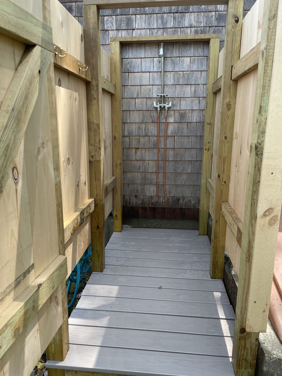 Outdoor shower. 