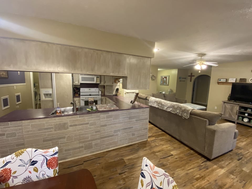 Kitchen/Living room view.