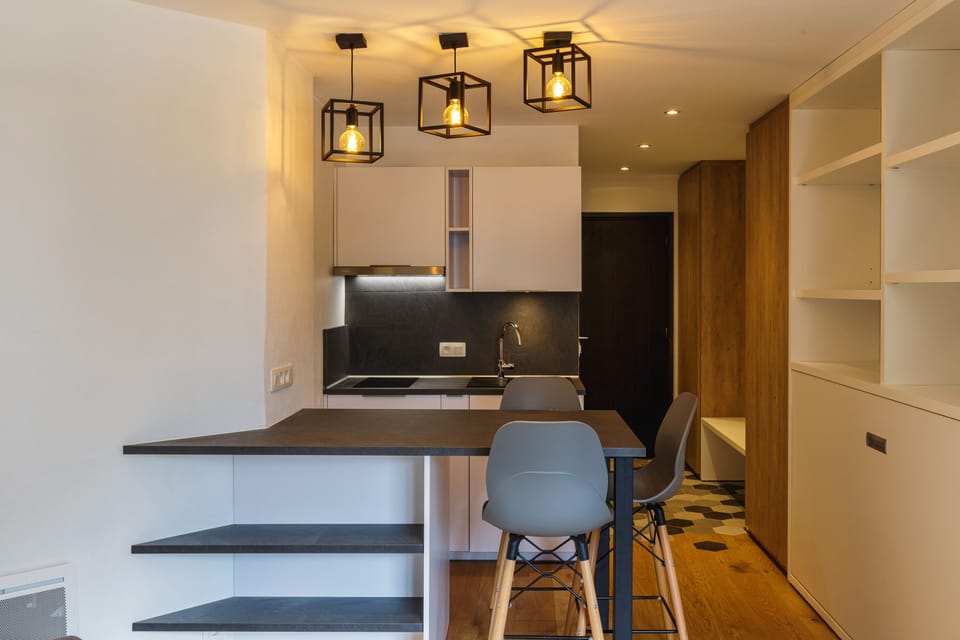 Newly decorated kitchen area