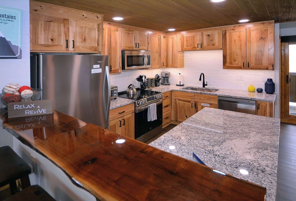 Fully stocked kitchen
