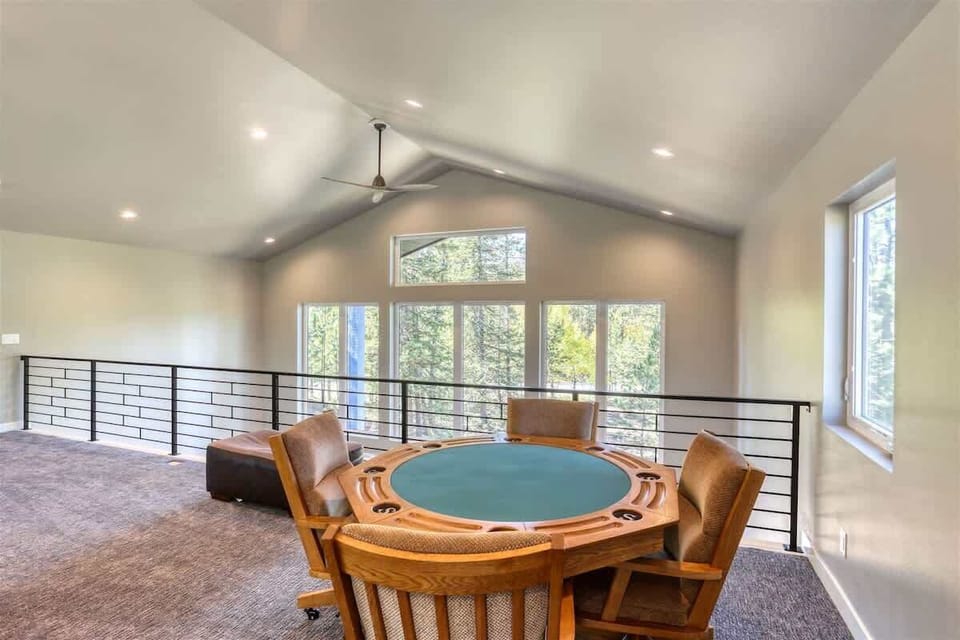 Poker table in loft