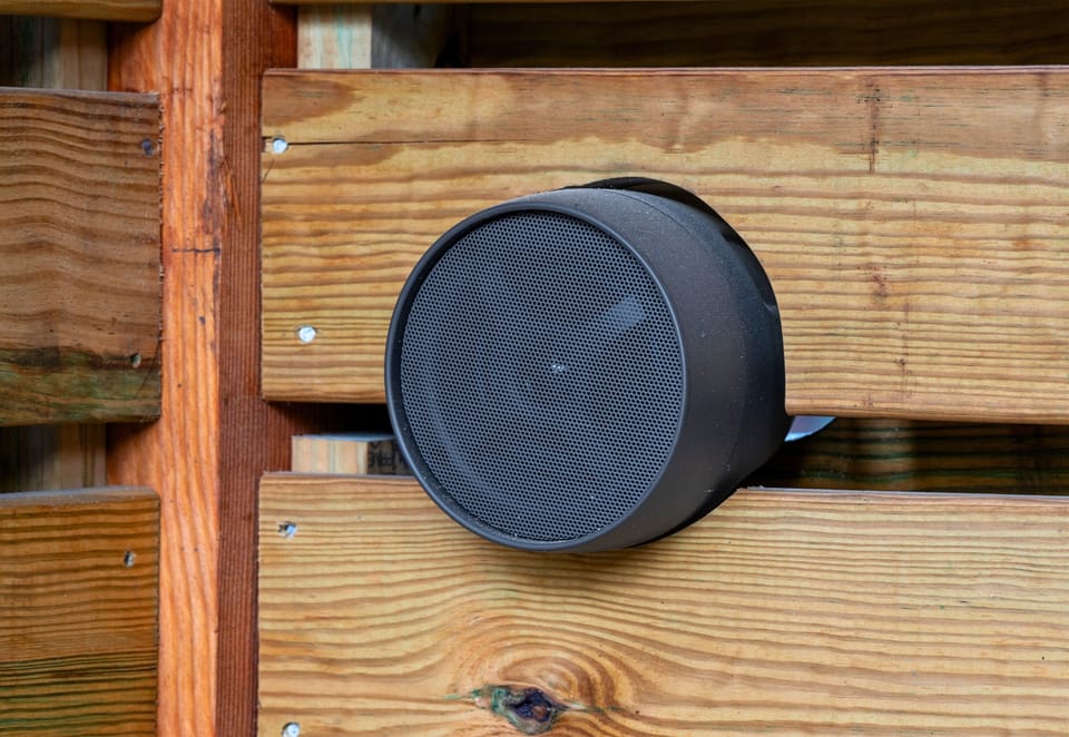 This outdoor speaker keeps the good vibes going, whether you’re floating in the pool or relaxing on the patio.