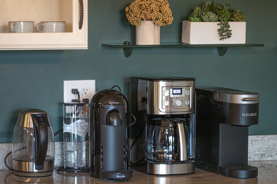 Fully stocked beverage bar
