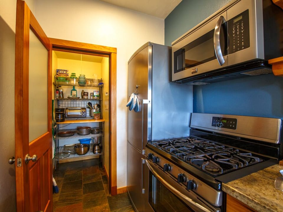 Equipped for cooking.
