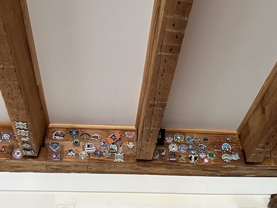 Cooperstown Dreams Park Teams trading pins left by past guests.
