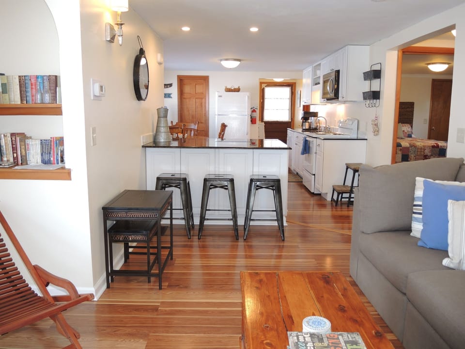 Living room and kitchen area