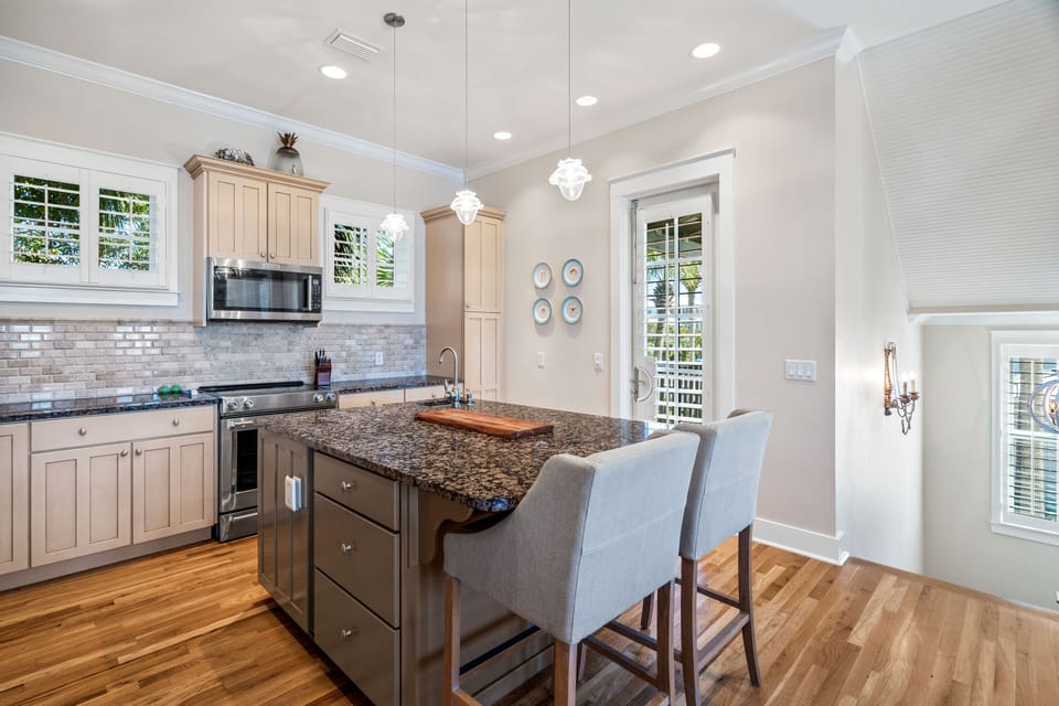 High End Appliances and a Private Porch off the Kitchen