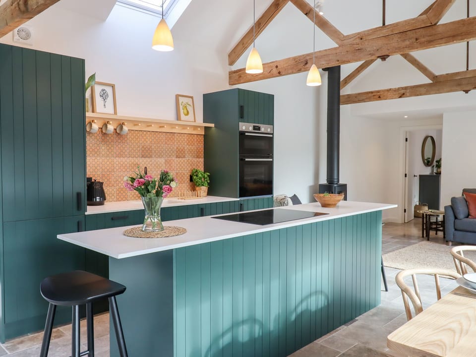 Fridge, dishwasher, electric kettle, toaster