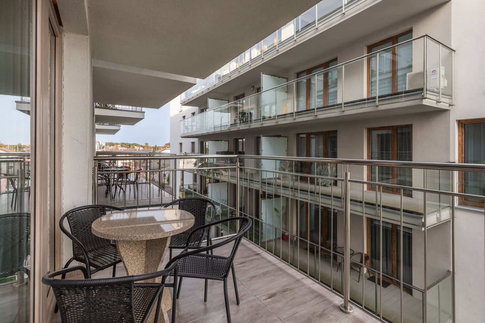 Furnished balcony.