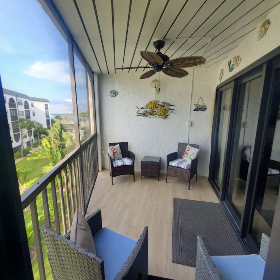 A view of the lanai from the bedroom